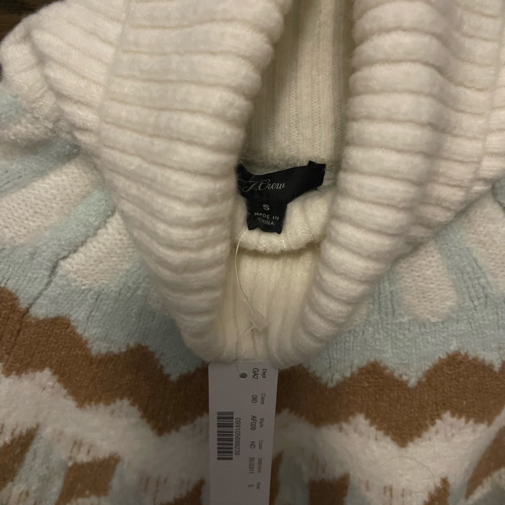 JCrew Fair Isle turtleneck sweater in Supersoft yarn
